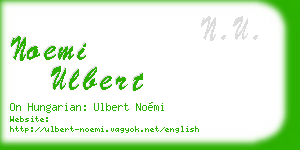 noemi ulbert business card